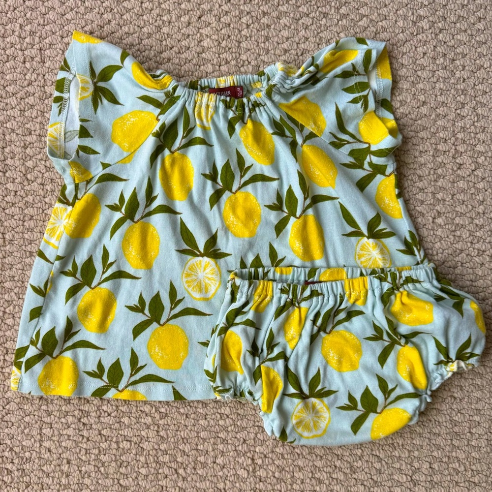 Milk Barn matching set Tunic and bloomer/diaper cover 12-18 month